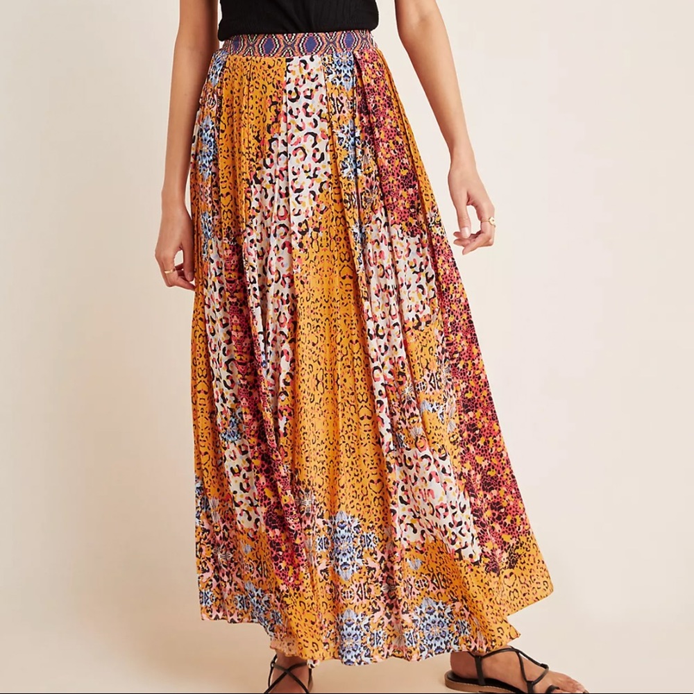 Panthera Maxi Skirt Leopard Multi Print